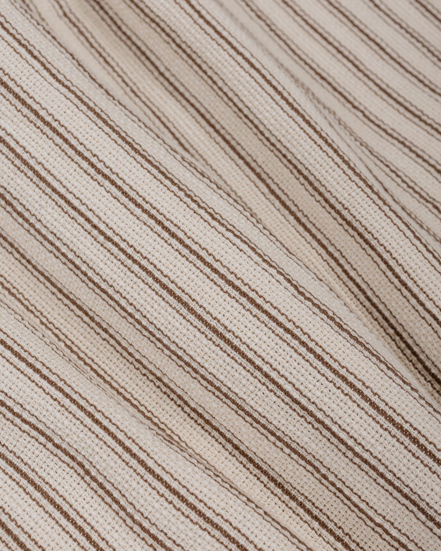 lost & found tss ts(s) Easy Fit Shorts Rustic Stripe Cotton Mesh Cloth Brown
