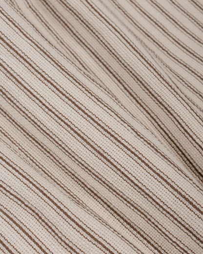 lost & found tss ts(s) Easy Fit Shorts Rustic Stripe Cotton Mesh Cloth Brown