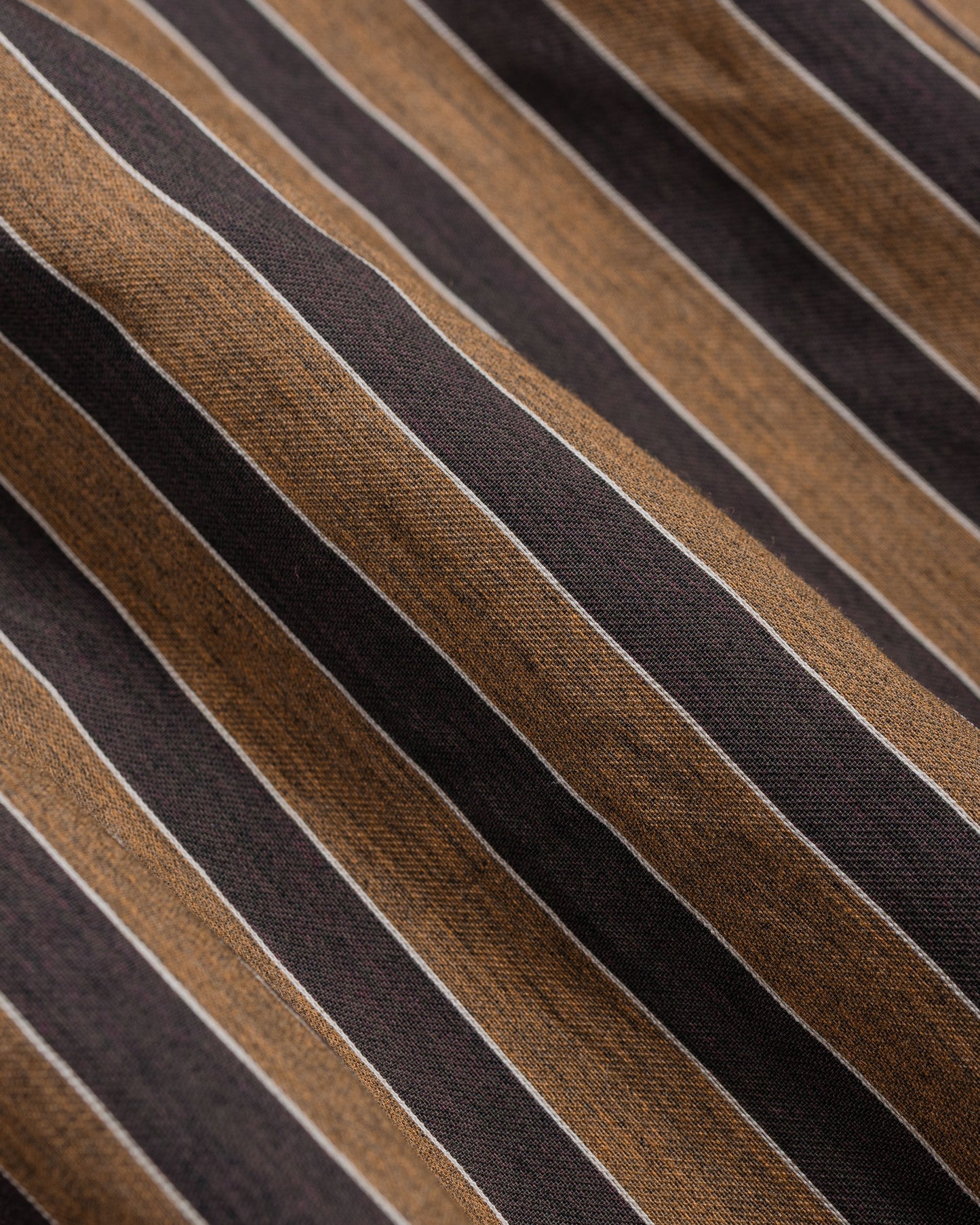 lost & found tss ts(s) Jacket Shirt Bold Stripe Viscose/Polyester Cloth Brown