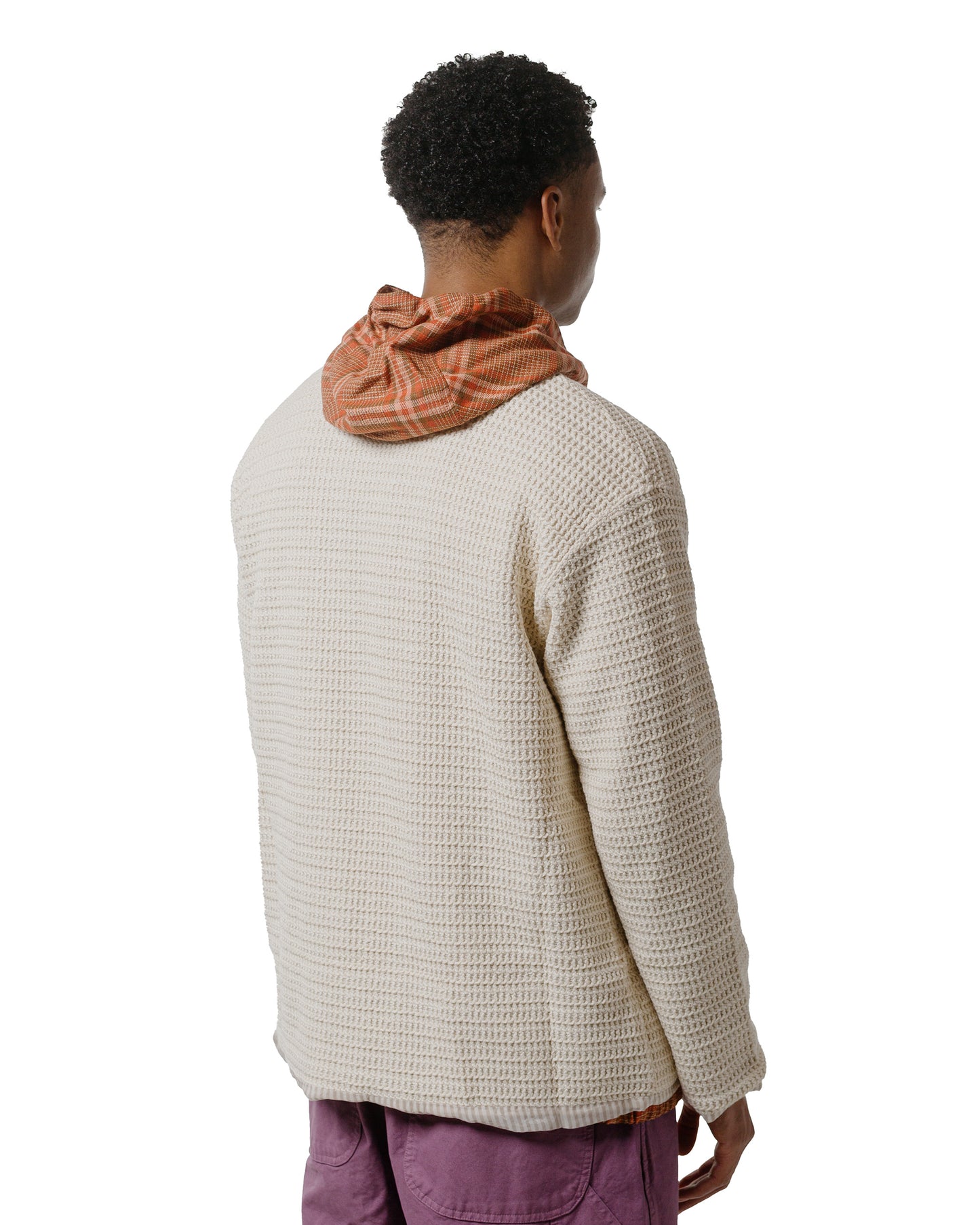 lost & found tss ts(s) Lined Easy Cardigan Cotton/Polyester Russell Knitting Jersey Cream