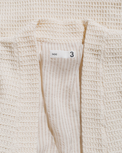 lost & found tss ts(s) Lined Easy Cardigan Cotton/Polyester Russell Knitting Jersey Cream
