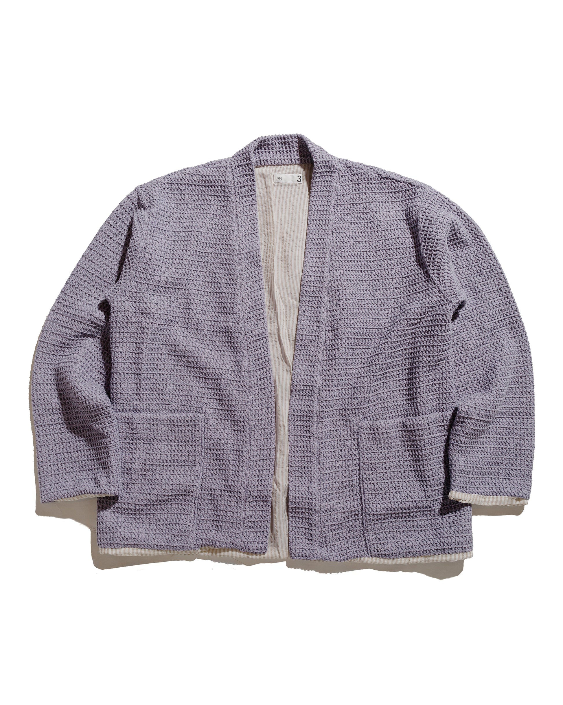 lost & found tss ts(s) Lined Easy Cardigan Cotton/Polyester Russell Knitting Jersey Lavender