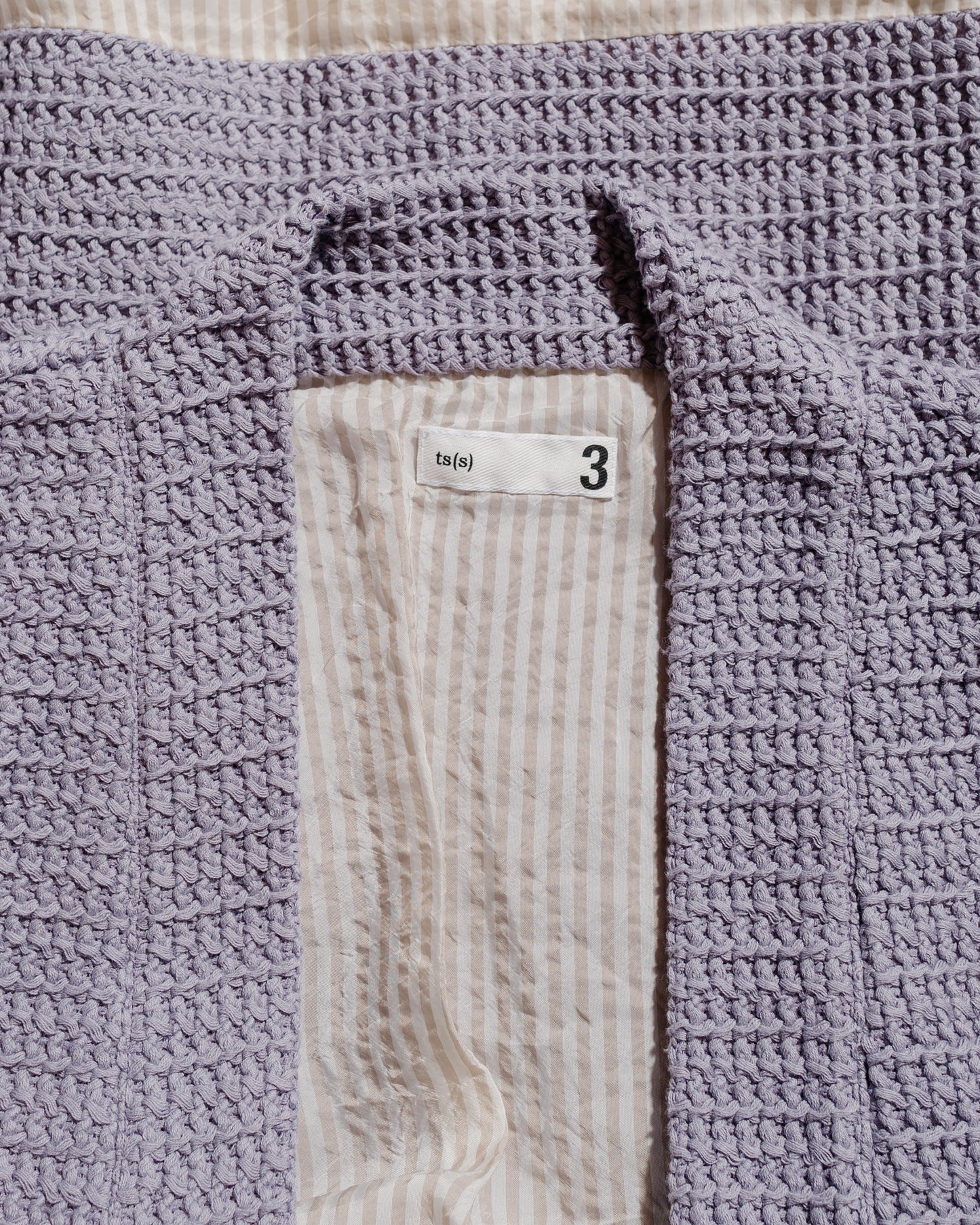 lost & found tss ts(s) Lined Easy Cardigan Cotton/Polyester Russell Knitting Jersey Lavender