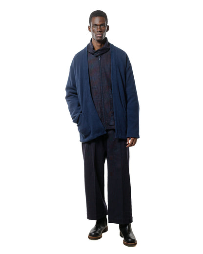 lost & found tss ts(s) Lined Easy Cardigan Rib Stitch Cotton Jersey Navy