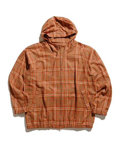 lost & found tss ts(s) Raglan Sleeve Zip Front Parka Big Plaid Viscose/Polyester Cloth Red