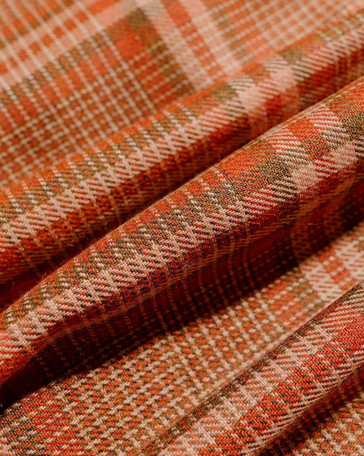 lost & found tss ts(s) Raglan Sleeve Zip Front Parka Big Plaid Viscose/Polyester Cloth Red
