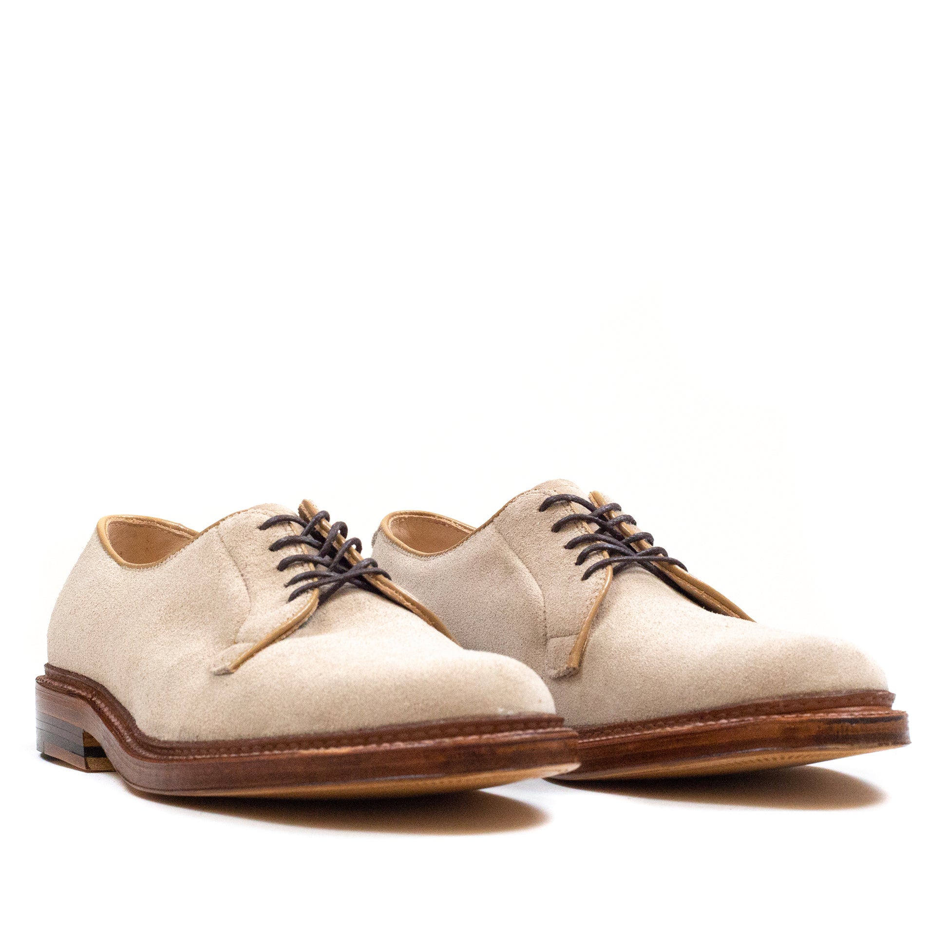 lost & found Alden Alden Plain Toe Blucher Milkshake Suede