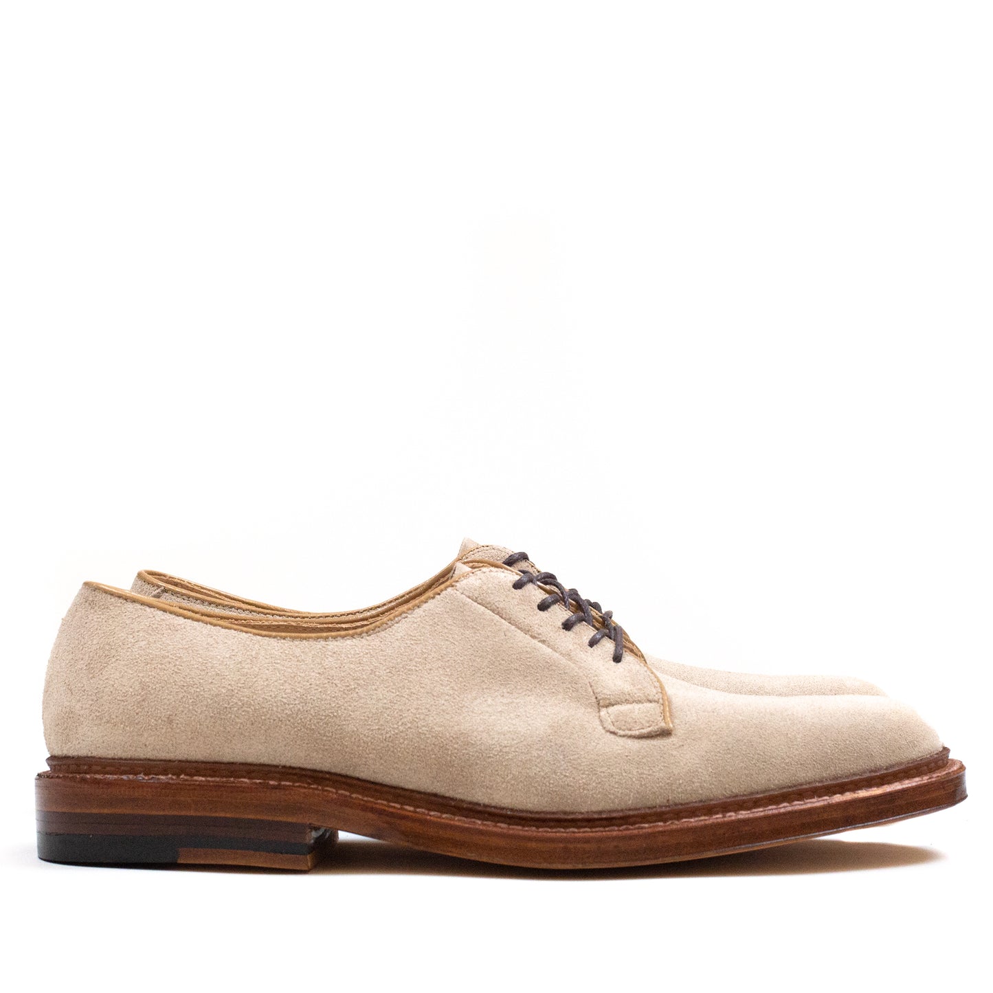 lost & found Alden Alden Plain Toe Blucher Milkshake Suede