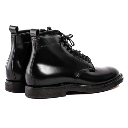 lost & found Alden Alden Black Cordovan Plain Toe Boot with Crepe Sole