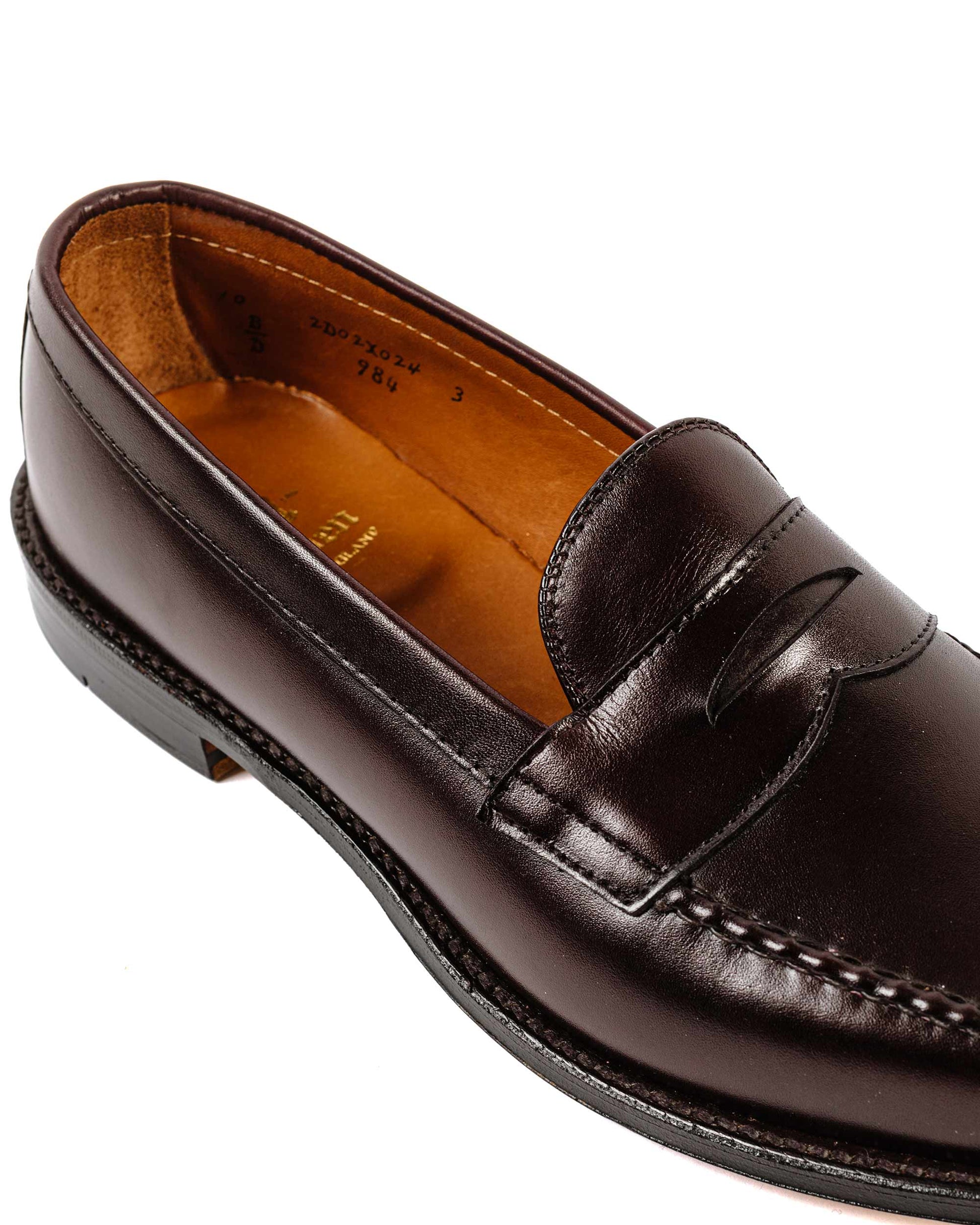 lost & found Alden Alden Leisure Handsewn Burgundy Calfskin 984