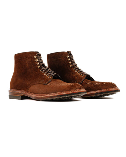 lost & found Alden Alden Norwegian Front Blucher Boot Reverse Tobacco Chamois with Commando Sole G1901HC