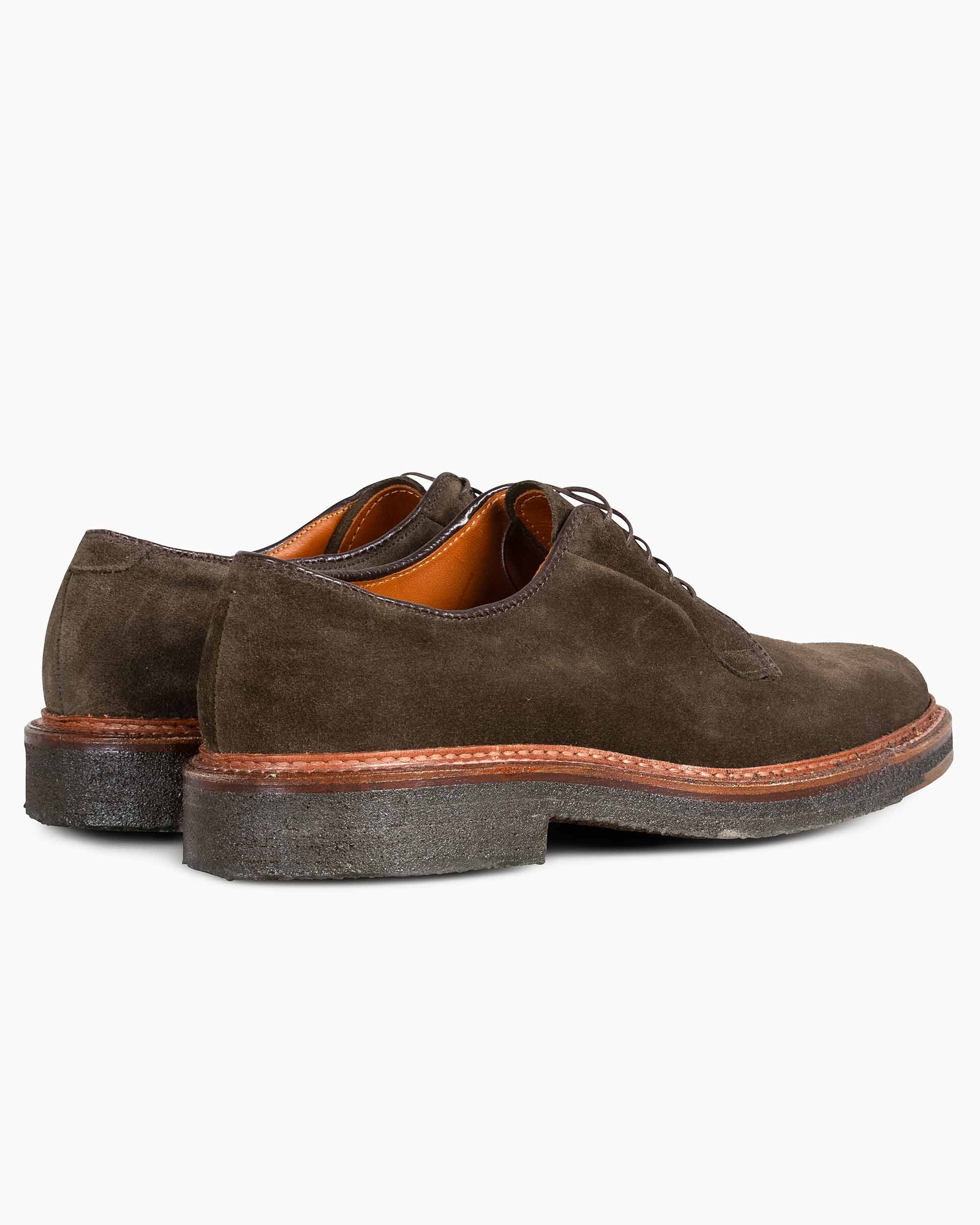 lost & found Alden Alden Plain Toe Blucher Loden Suede G2402