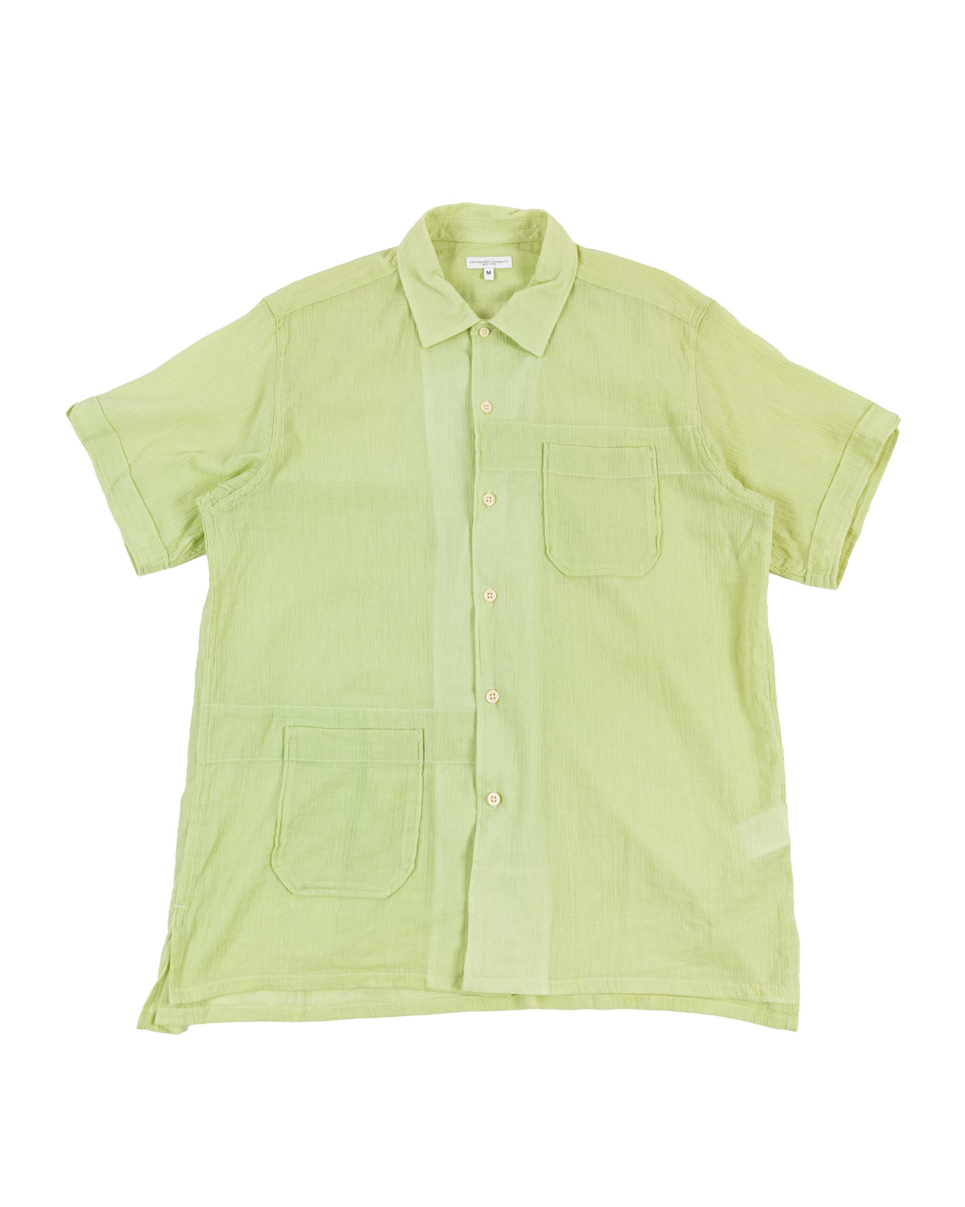 lost & found Engineered Garments Engineered Garments Camp Shirt Lime Cotton Crepe