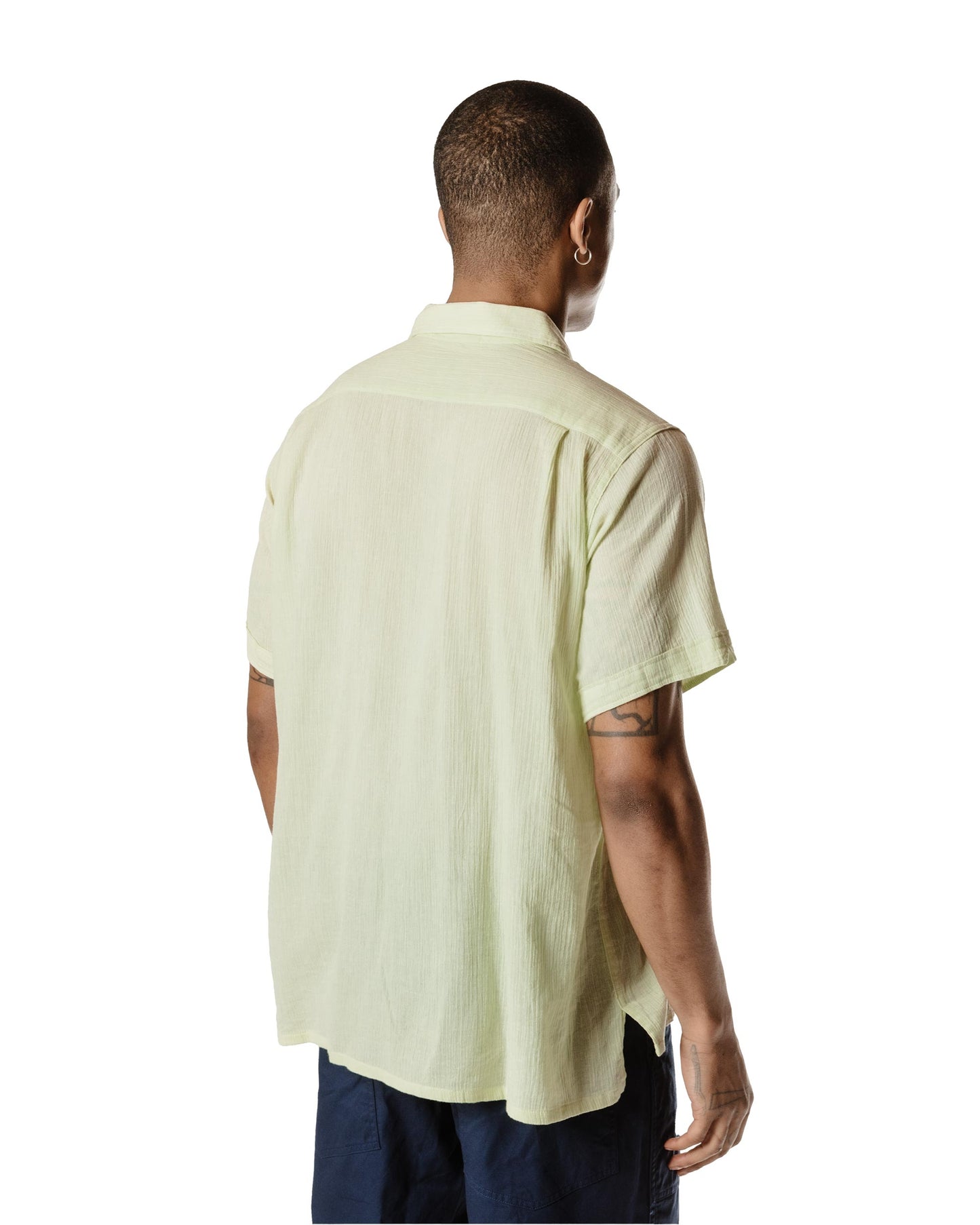 lost & found Engineered Garments Engineered Garments Camp Shirt Lime Cotton Crepe