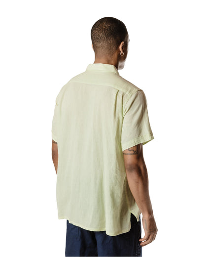 lost & found Engineered Garments Engineered Garments Camp Shirt Lime Cotton Crepe