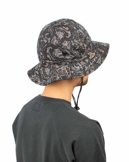 lost & found Found Feather Found Feather Military Sun Hat (Reversible) Paisley + Yoryu Black