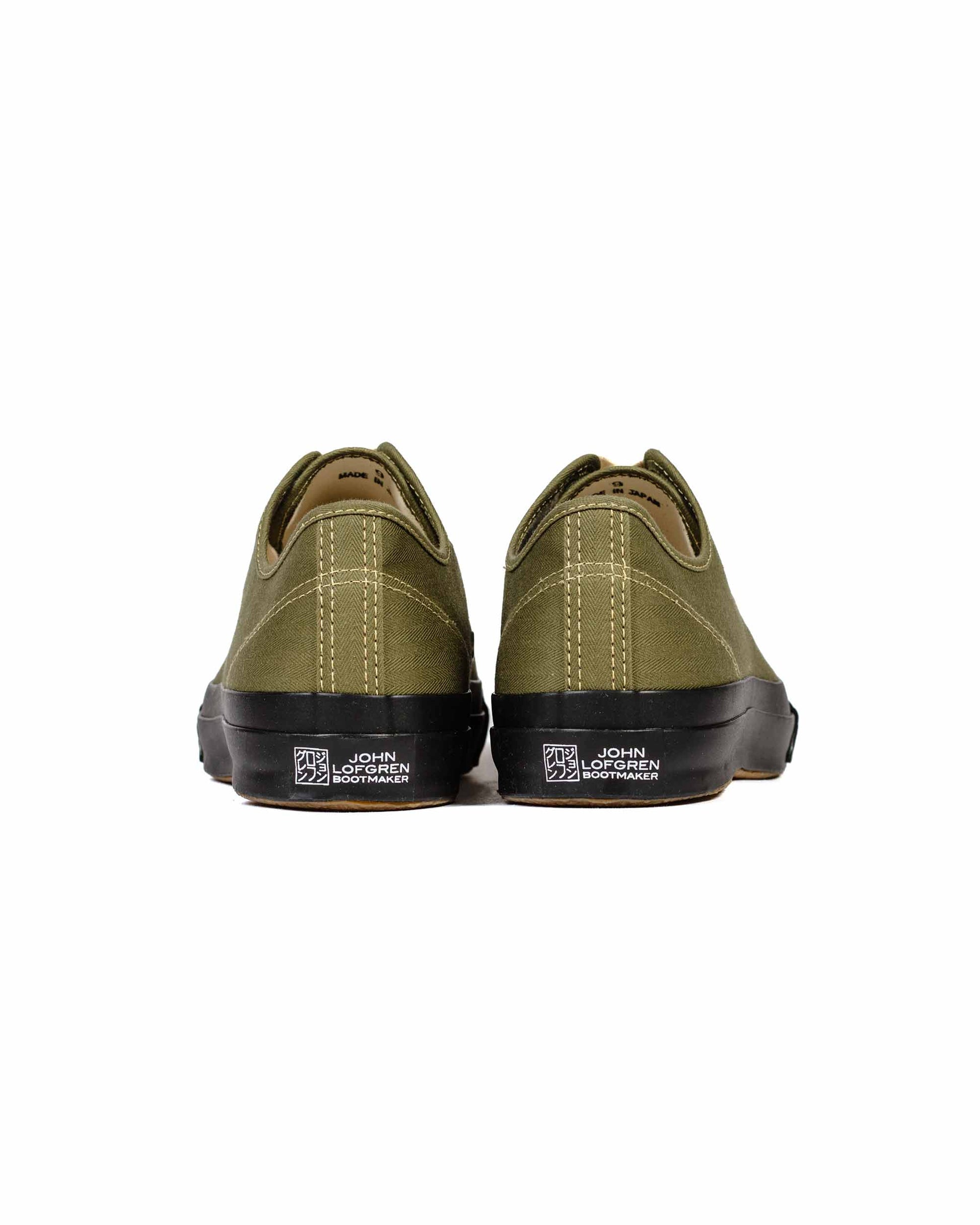 lost & found John Lofgren Bootmaker John Lofgren Bootmaker JLB Champion Sneakers WWII Style US Army Olive Drab