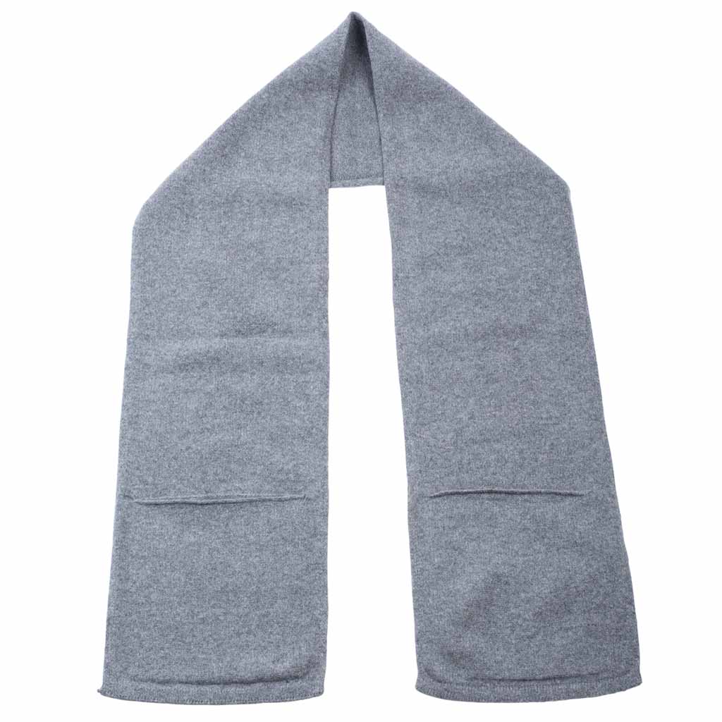 lost & found Lost & Found Lost & Found Lambswool Pocket Scarf Grey Mix