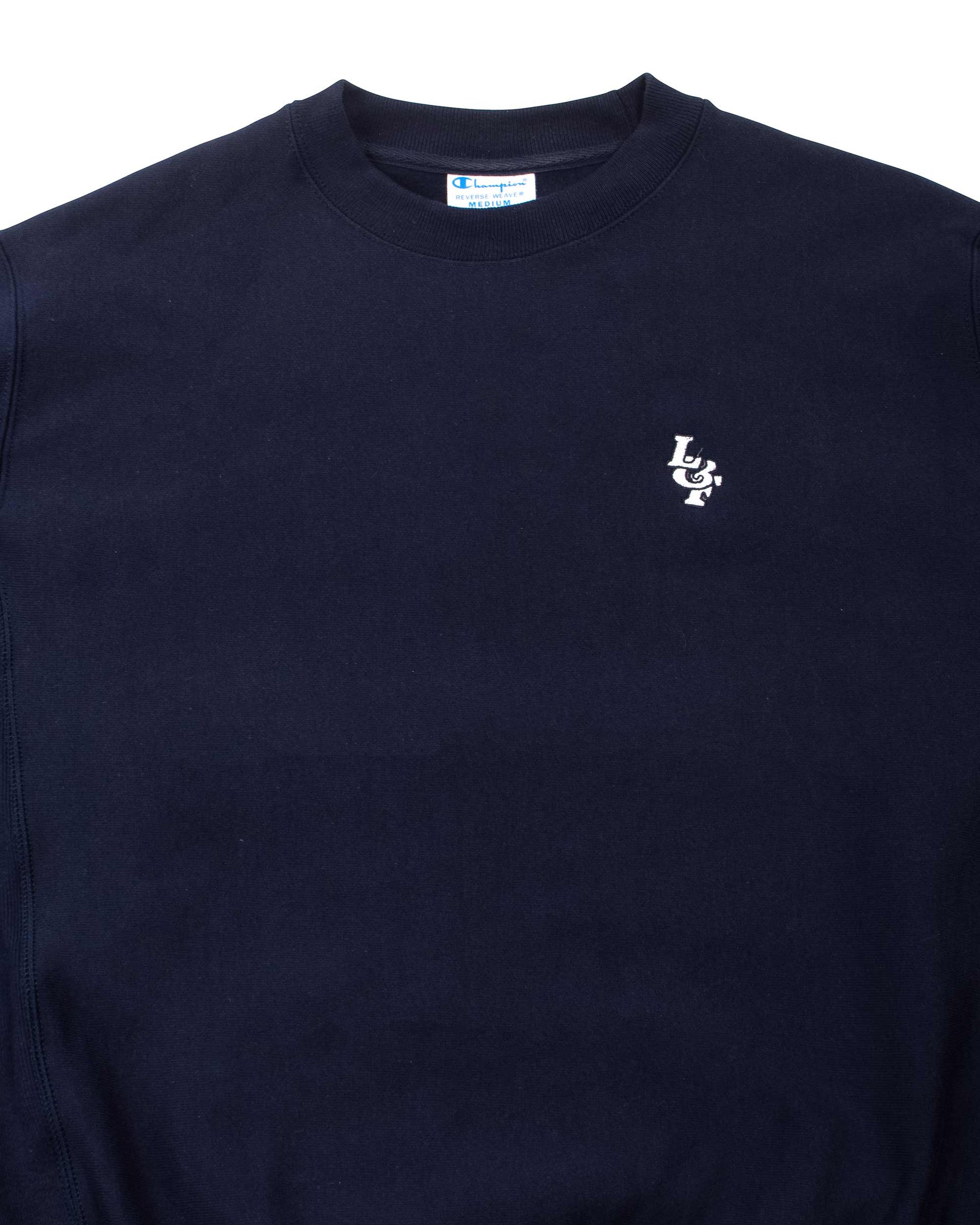 lost & found Lost & Found Lost & Found Reverse Weave Crewneck Navy
