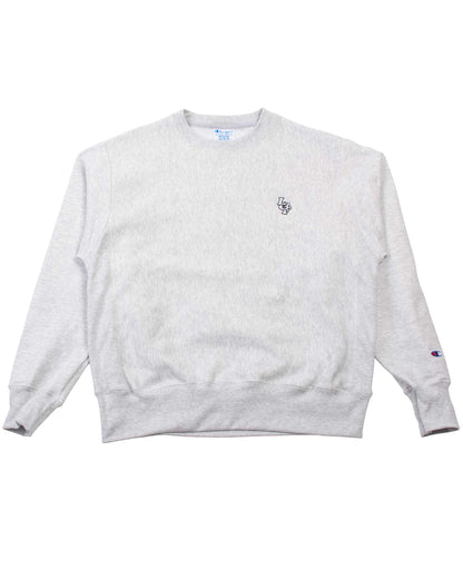 lost & found Lost & Found Lost & Found Reverse Weave Crewneck Silver Grey