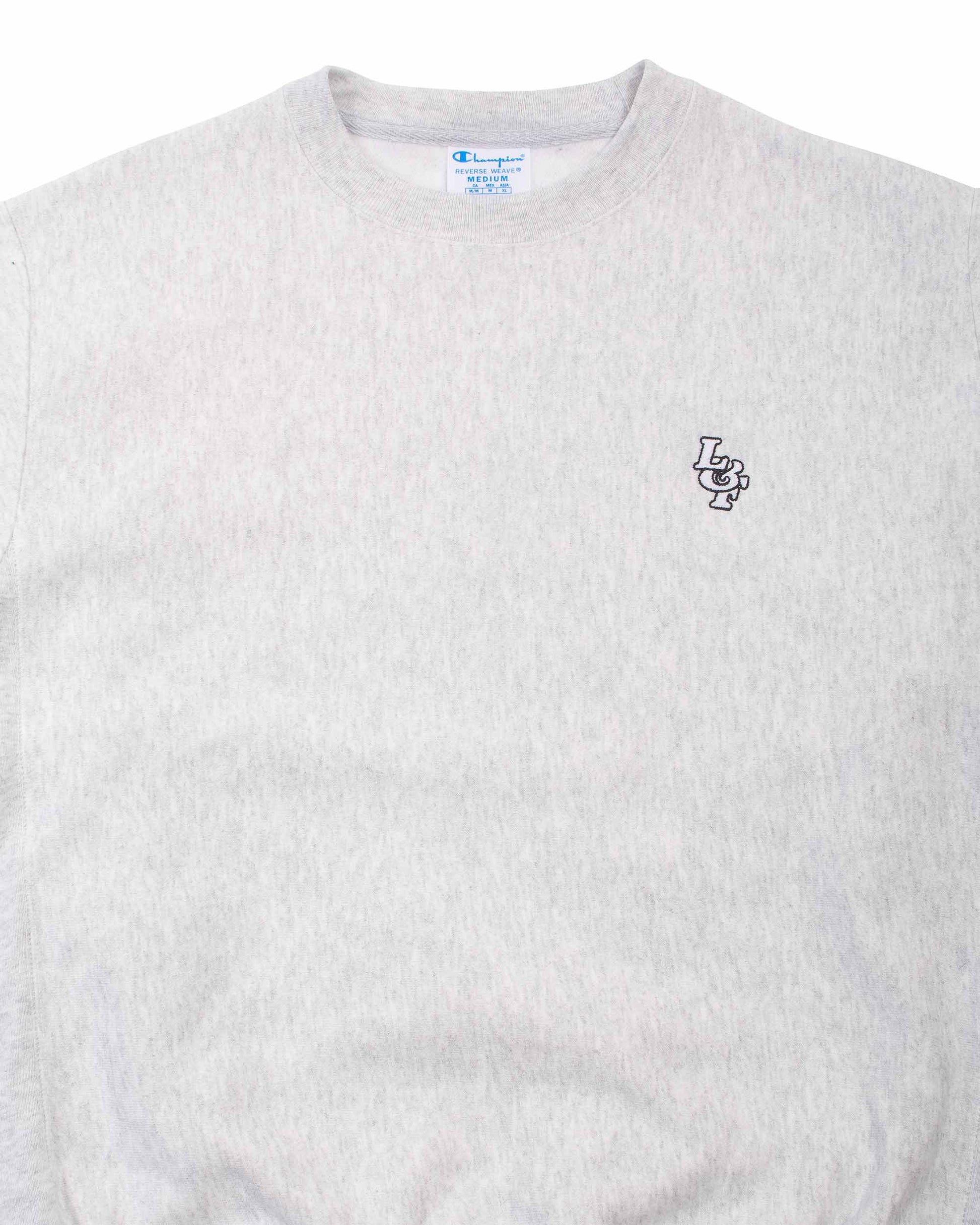 lost & found Lost & Found Lost & Found Reverse Weave Crewneck Silver Grey