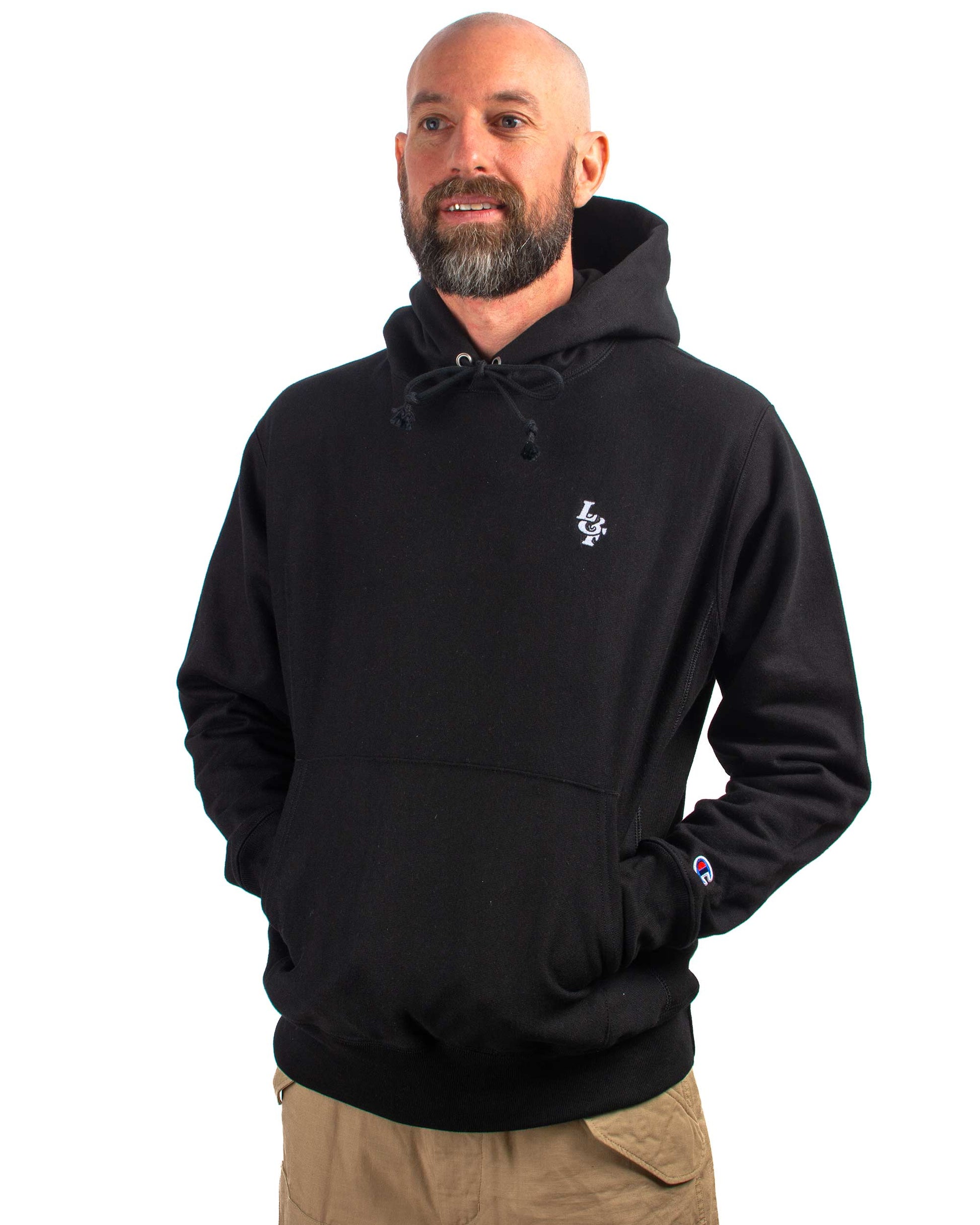 lost & found Lost & Found Lost & Found Reverse Weave Hoodie Black