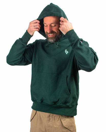 lost & found Lost & Found Lost & Found Reverse Weave Hoodie Dark Green