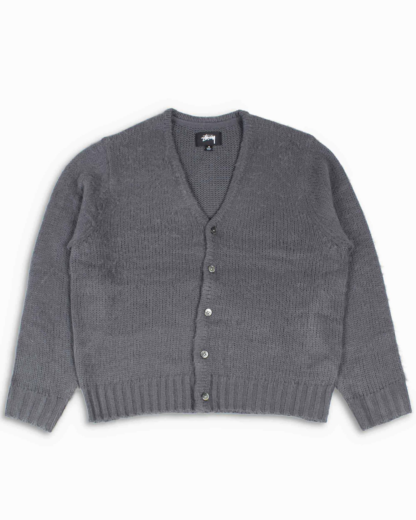 lost & found Stussy Stüssy Brushed Cardigan Charcoal