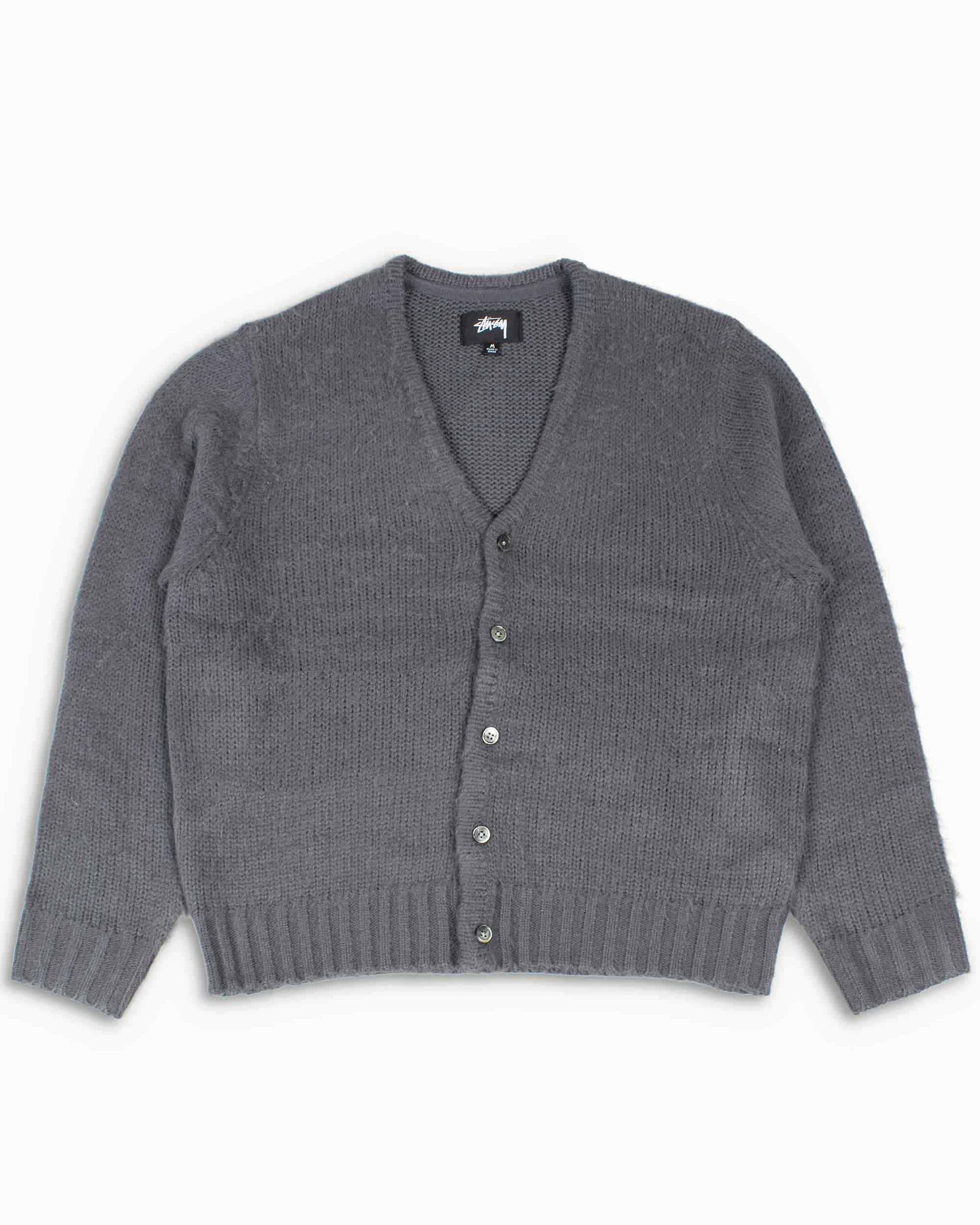 lost & found Stussy Stüssy Brushed Cardigan Charcoal