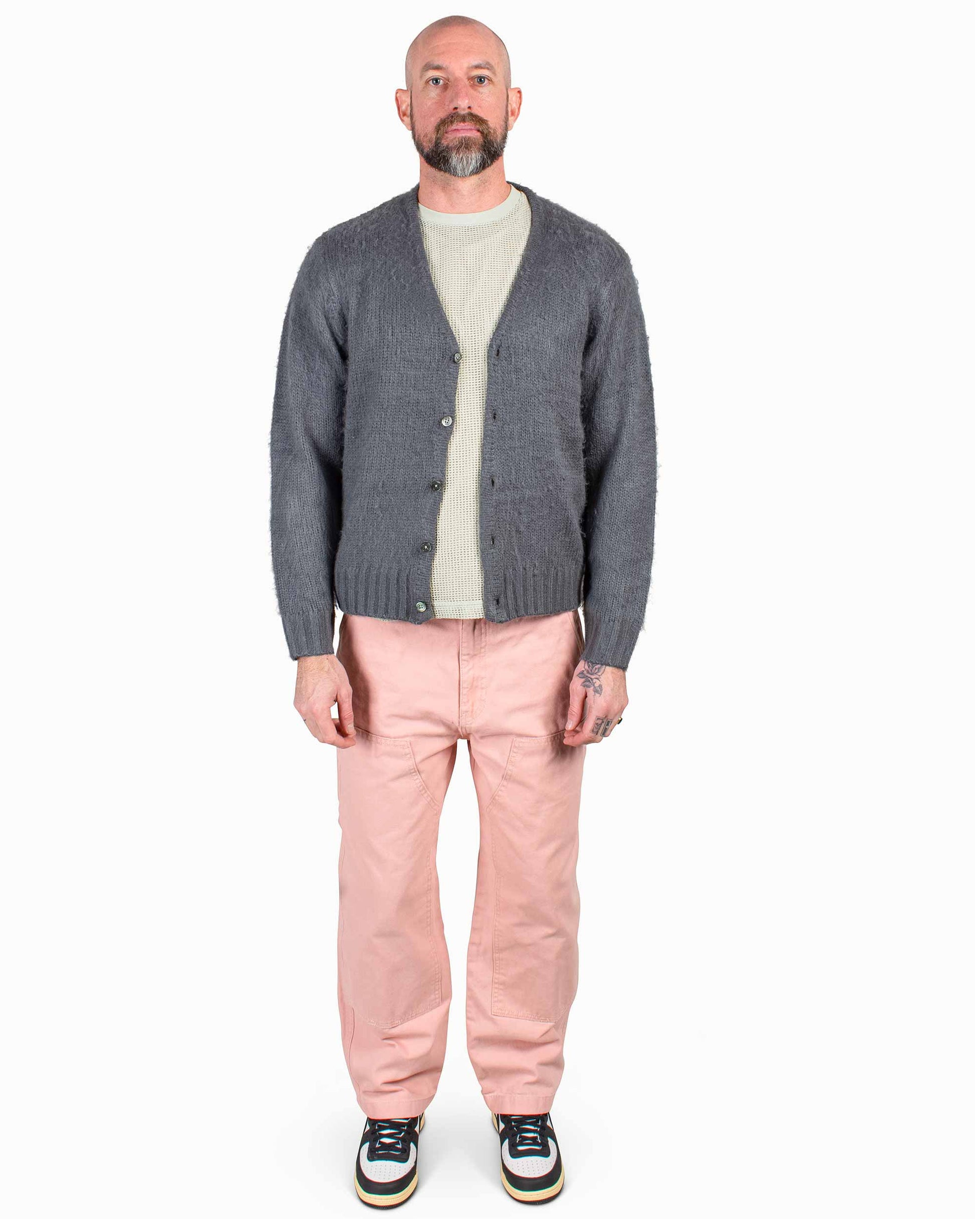 lost & found Stussy Stüssy Brushed Cardigan Charcoal