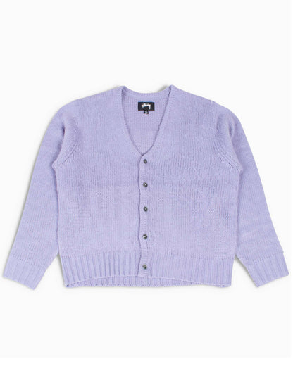 lost & found Stussy Stüssy Brushed Cardigan Lavender
