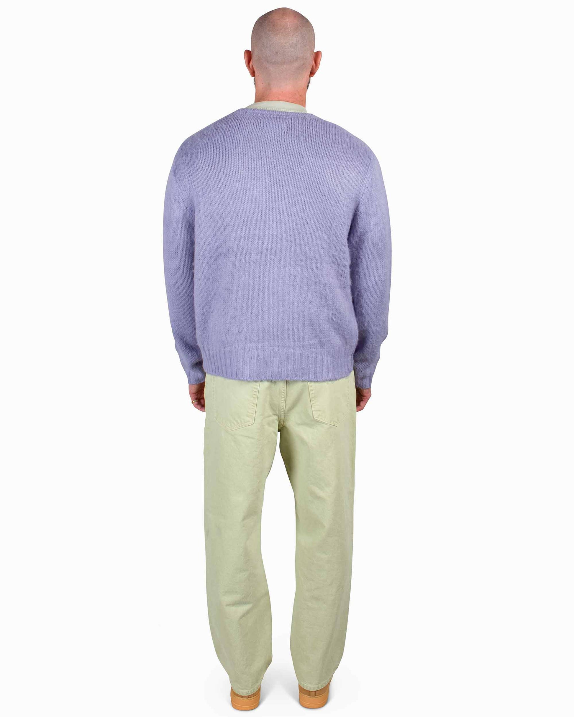 lost & found Stussy Stüssy Brushed Cardigan Lavender