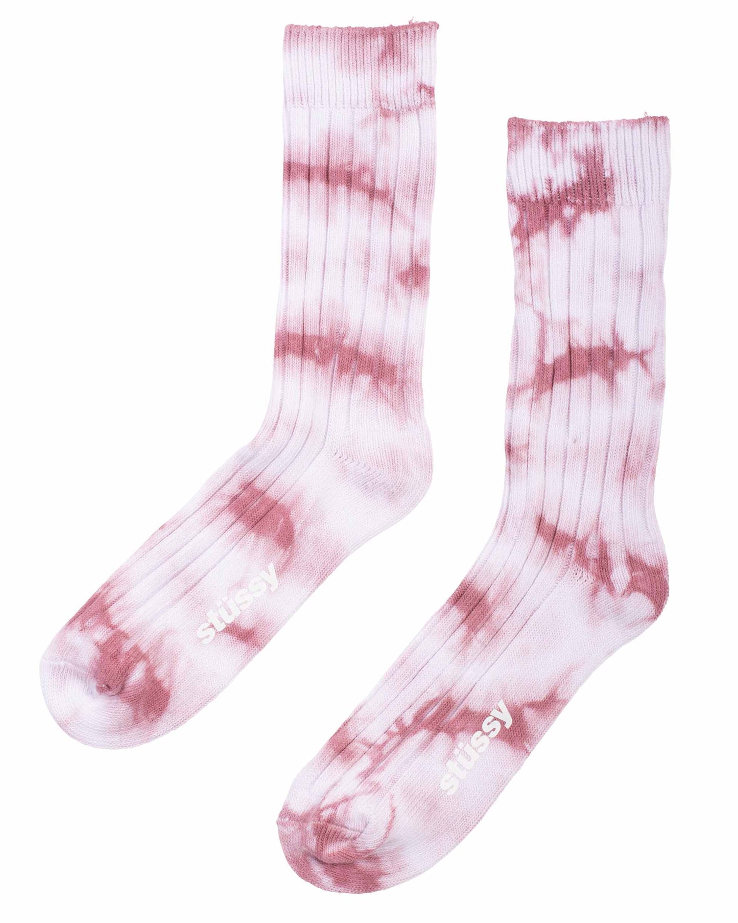 lost & found Stussy Stüssy Dyed Ribbed Crew Socks Berry