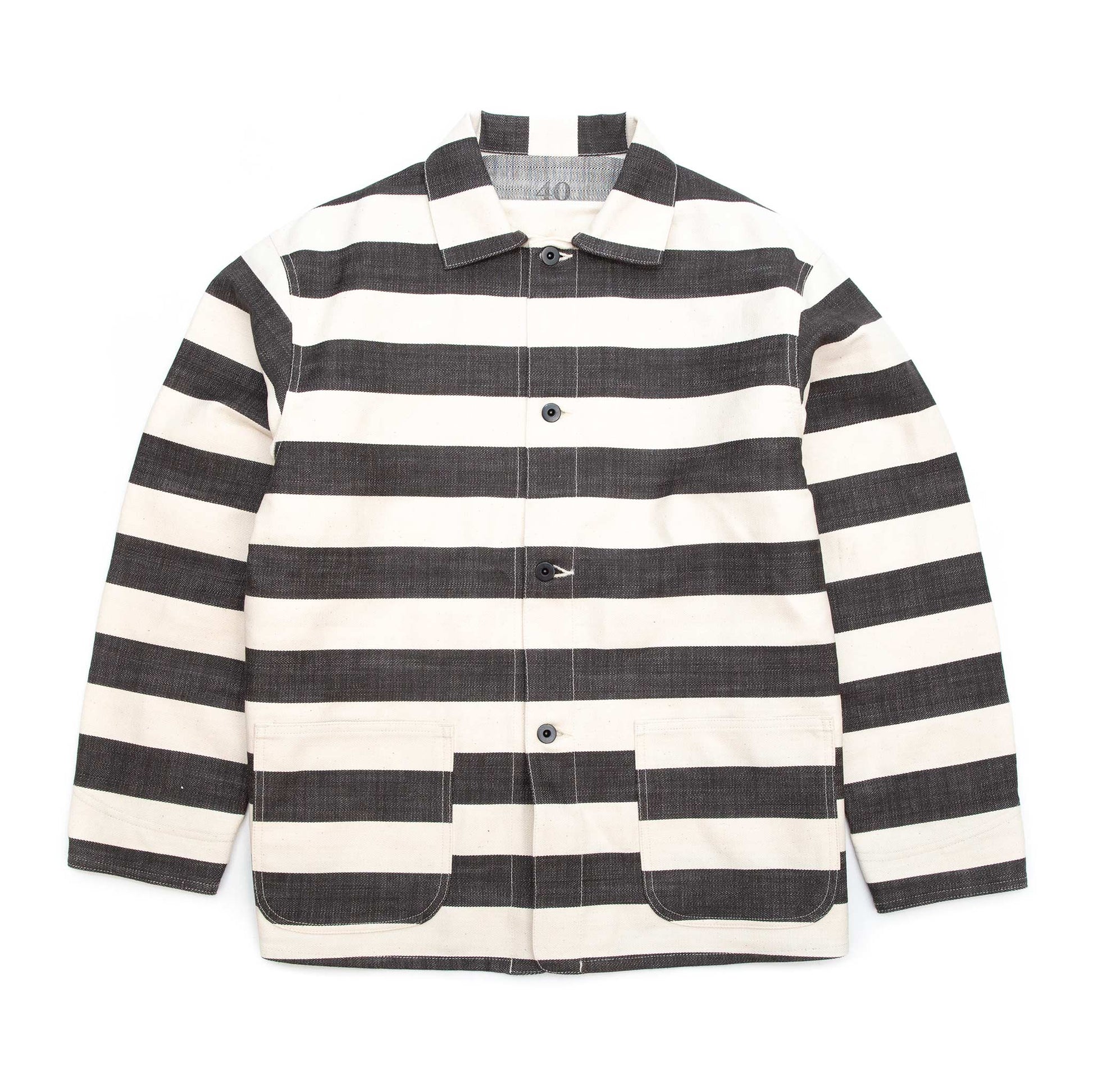 lost & found The Real McCoy's The Real McCoy's MJ20025 Prisoner Jacket White/Black