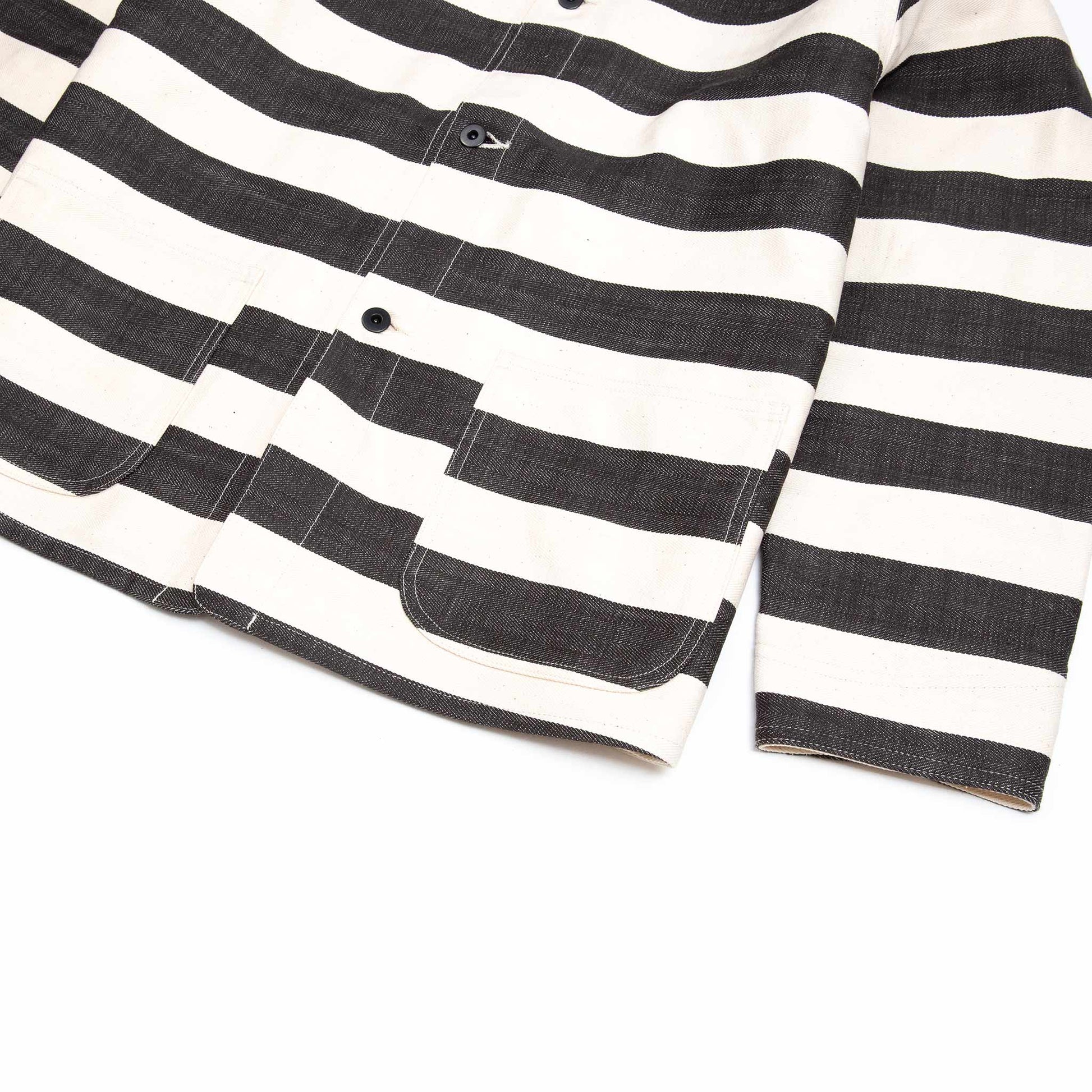 lost & found The Real McCoy's The Real McCoy's MJ20025 Prisoner Jacket White/Black