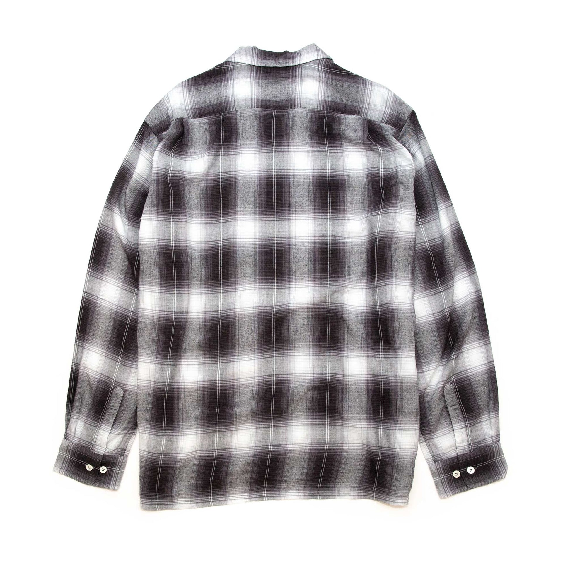 lost & found The Real McCoy's The Real McCoy's MS20102 Shadow Check Rayon Shirt Silver Grey