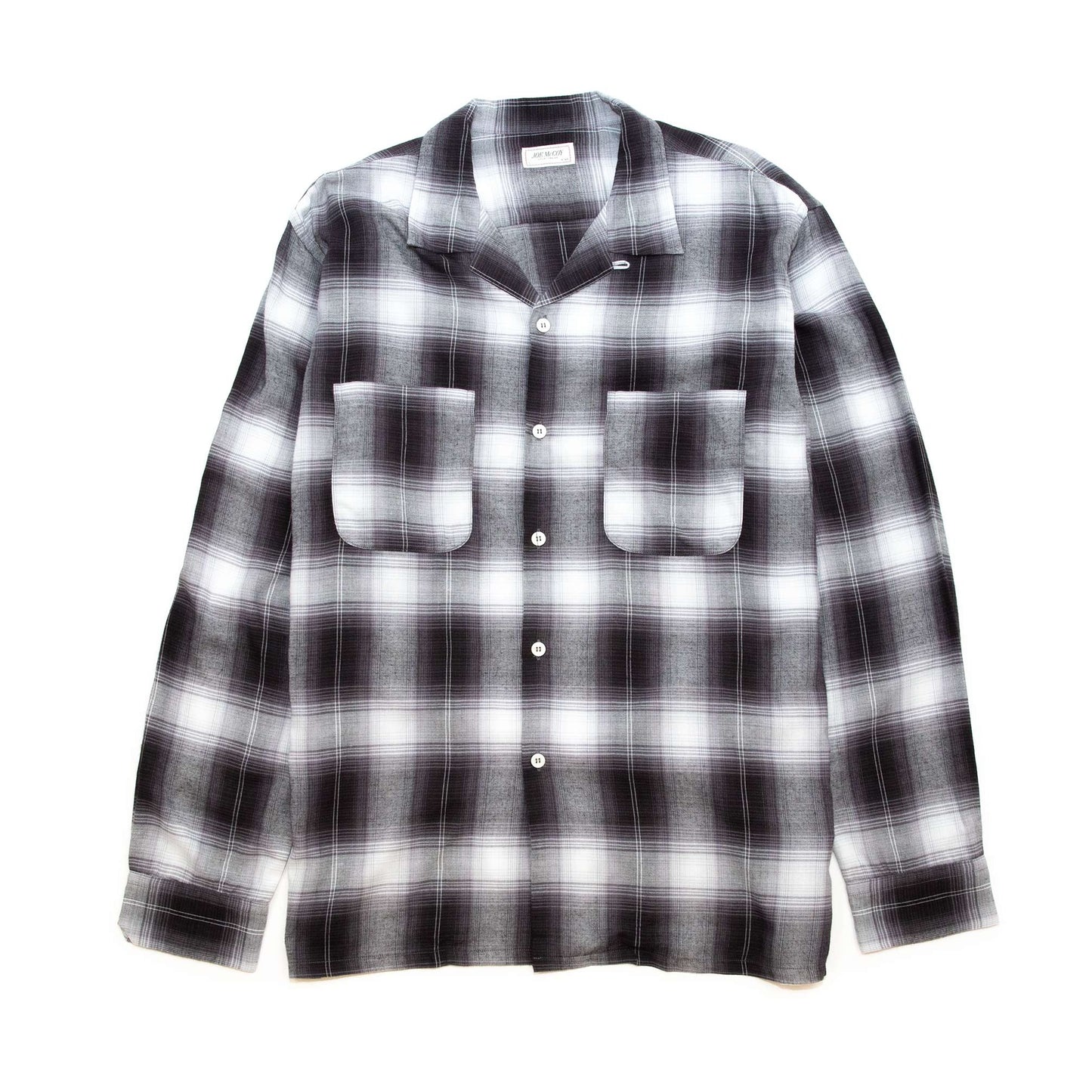 lost & found The Real McCoy's The Real McCoy's MS20102 Shadow Check Rayon Shirt Silver Grey