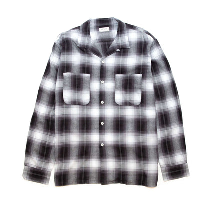lost & found The Real McCoy's The Real McCoy's MS20102 Shadow Check Rayon Shirt Silver Grey