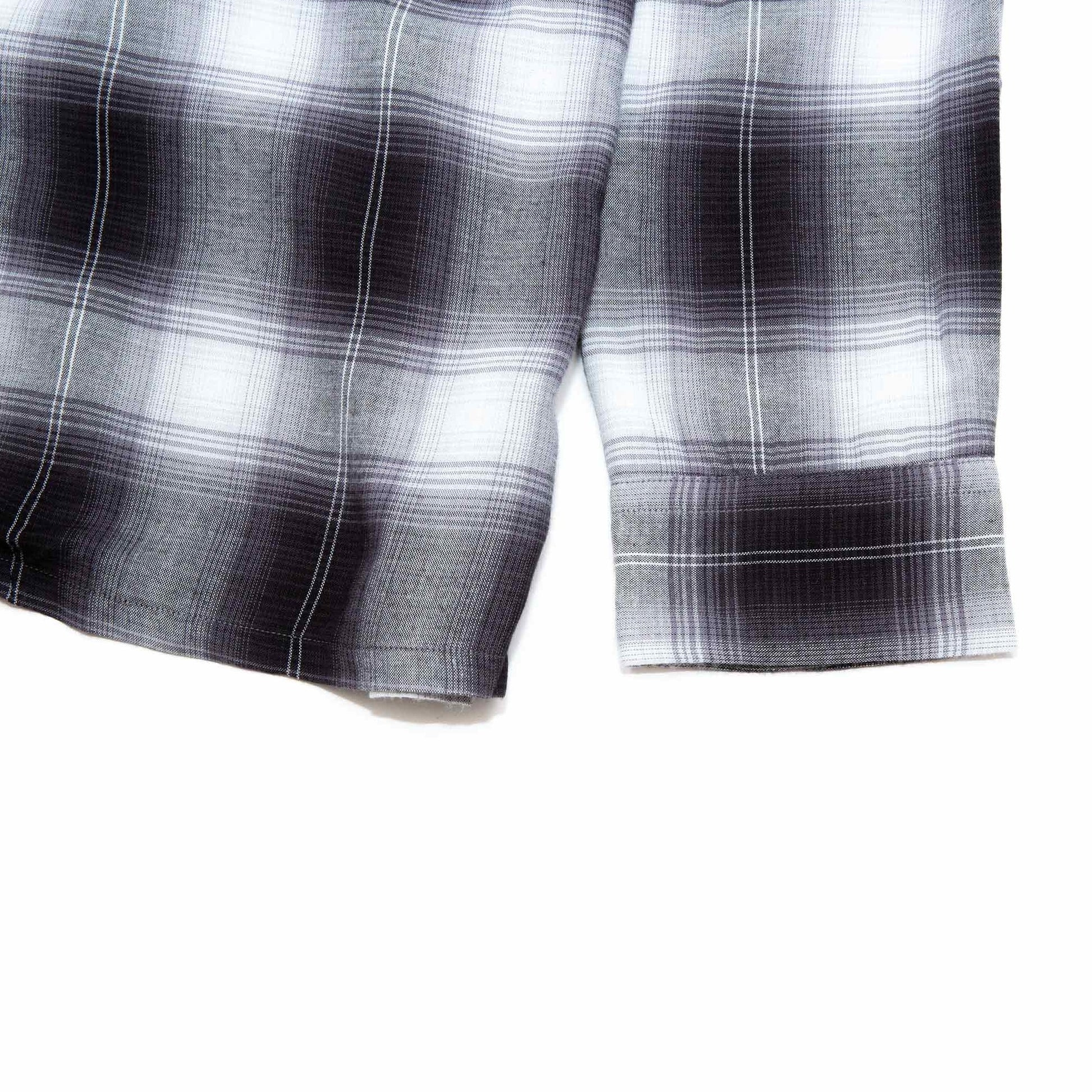 lost & found The Real McCoy's The Real McCoy's MS20102 Shadow Check Rayon Shirt Silver Grey