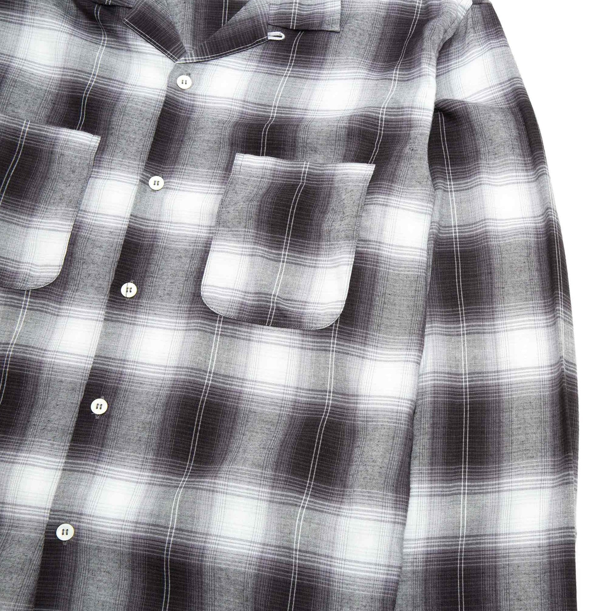 lost & found The Real McCoy's The Real McCoy's MS20102 Shadow Check Rayon Shirt Silver Grey