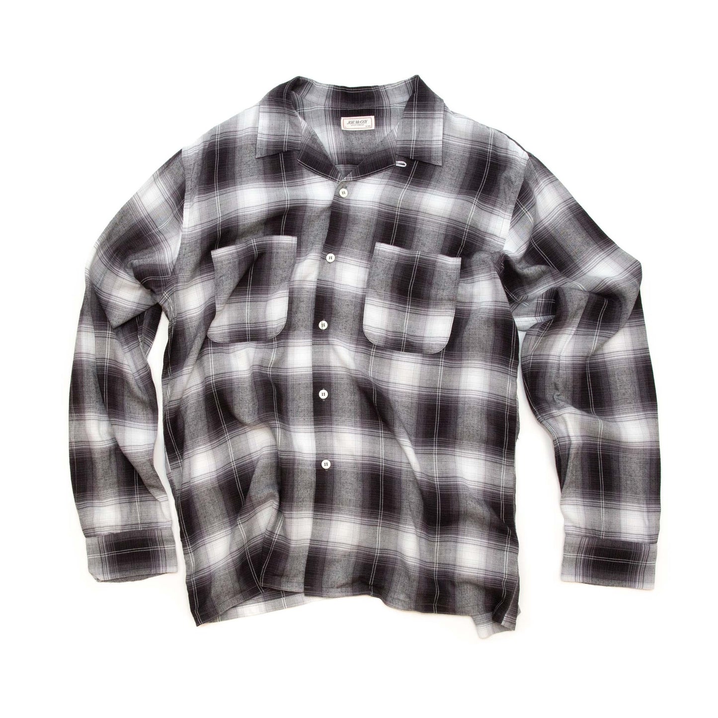 lost & found The Real McCoy's The Real McCoy's MS20102 Shadow Check Rayon Shirt Silver Grey