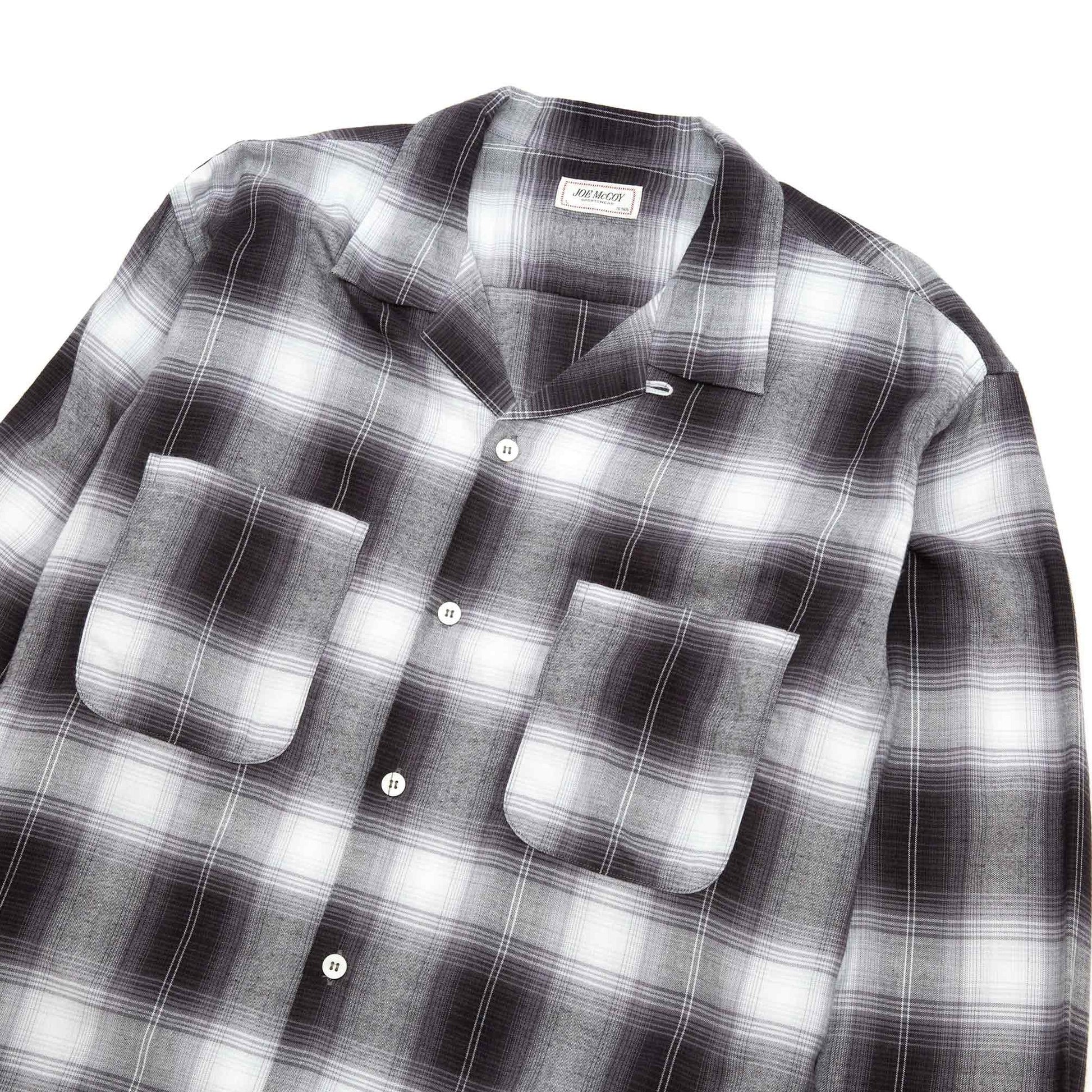 lost & found The Real McCoy's The Real McCoy's MS20102 Shadow Check Rayon Shirt Silver Grey