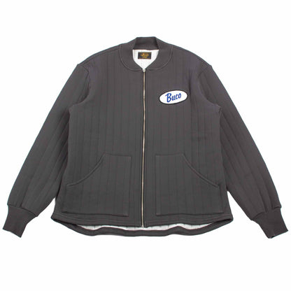 lost & found The Real McCoy's The Real McCoy's BC21101 Buco F/Z Nylon Quilted Sweatshirt Charcoal