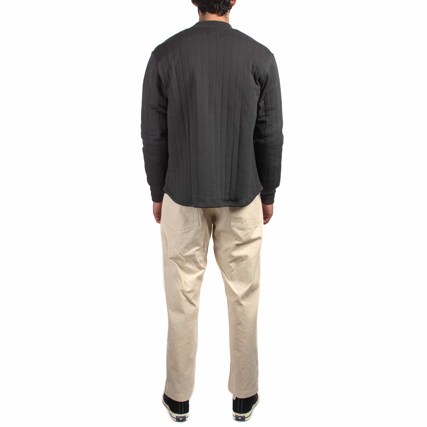 lost & found The Real McCoy's The Real McCoy's BC21101 Buco F/Z Nylon Quilted Sweatshirt Charcoal