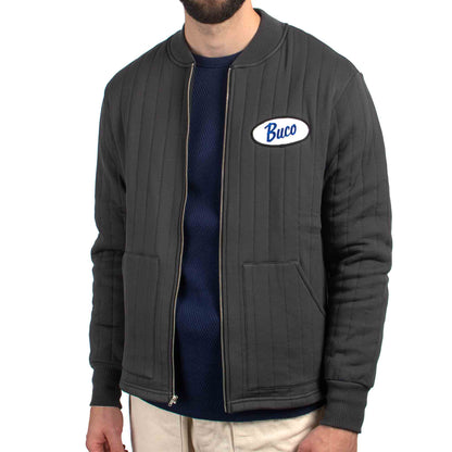 lost & found The Real McCoy's The Real McCoy's BC21101 Buco F/Z Nylon Quilted Sweatshirt Charcoal