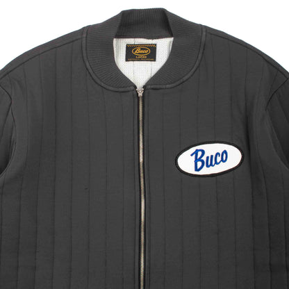 lost & found The Real McCoy's The Real McCoy's BC21101 Buco F/Z Nylon Quilted Sweatshirt Charcoal