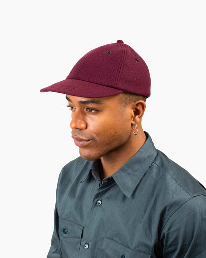 lost & found The Real McCoy's The Real McCoy's MA22105 Wool Baseball Cap Burgundy