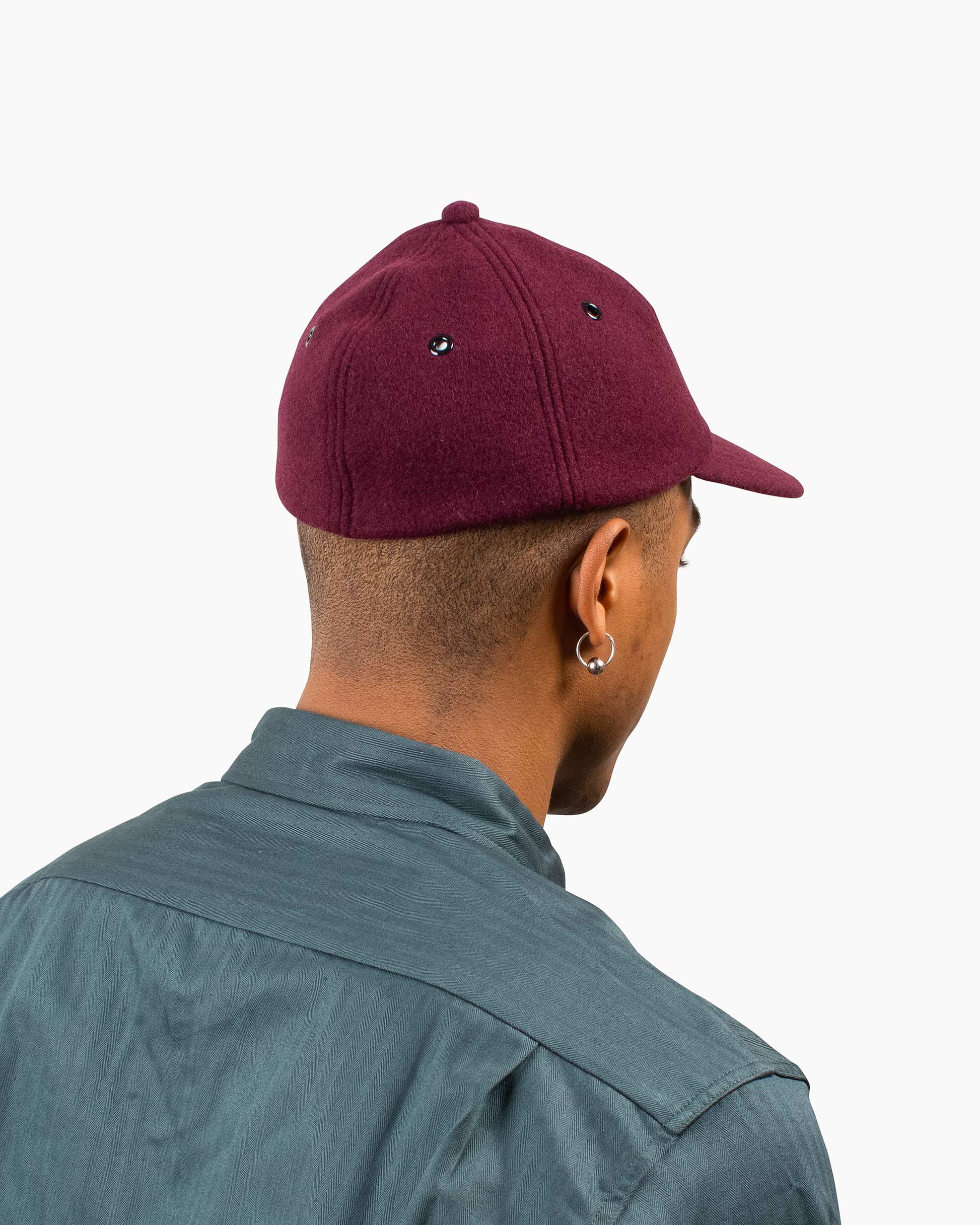 lost & found The Real McCoy's The Real McCoy's MA22105 Wool Baseball Cap Burgundy