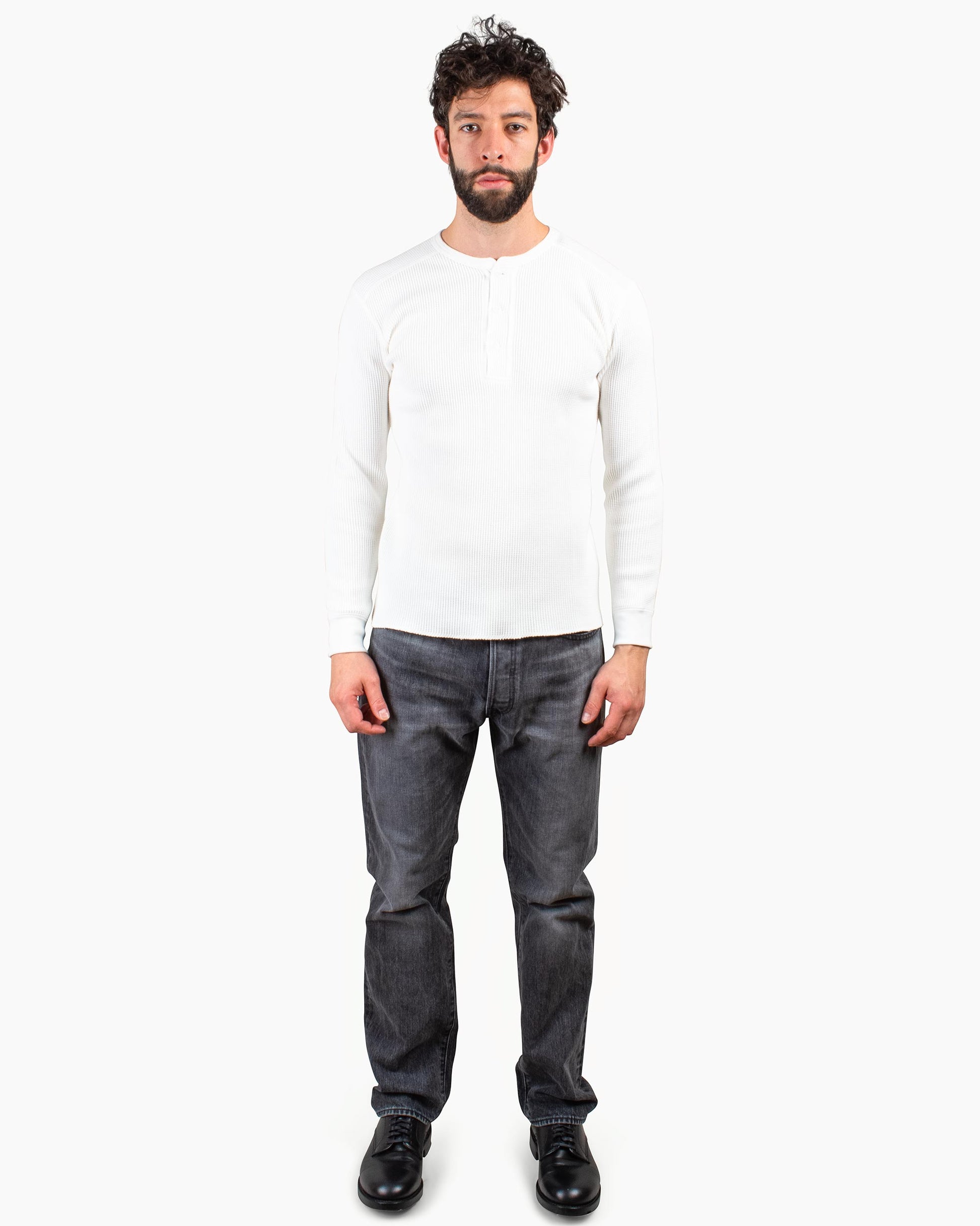 lost & found The Real McCoy's The Real McCoy's MC16117 Union Shirt Long Sleeve White