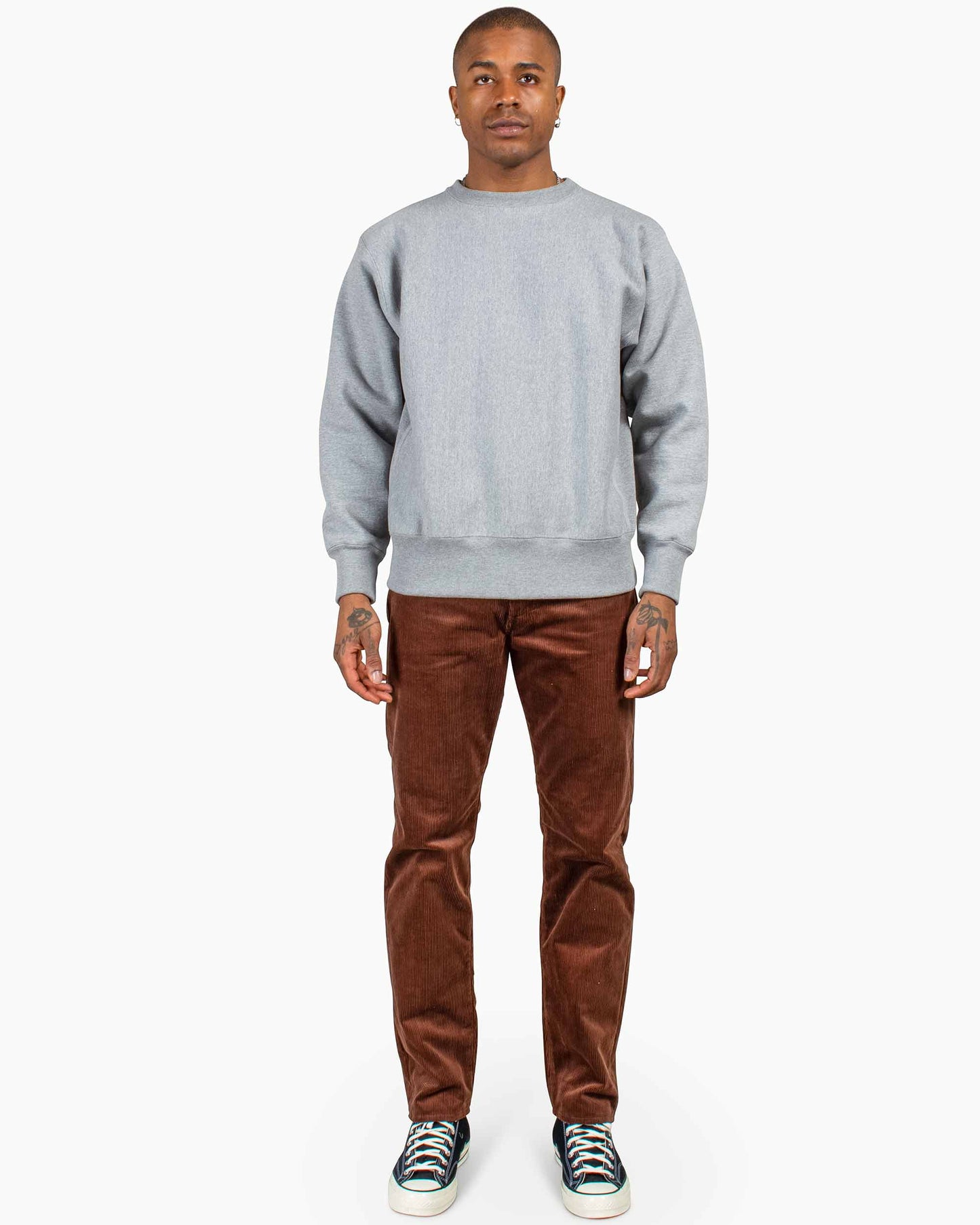 lost & found The Real McCoy's The Real McCoy's MC20114 Heavyweight Crewneck Sweatshirt Medium Grey